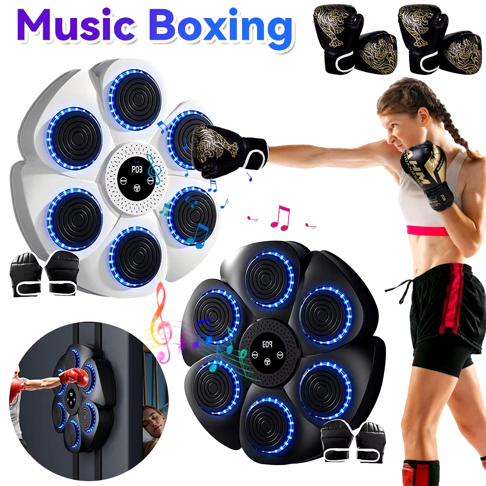 Music Boxing Machine Boxing Reaction Wall Target Adjustable Smart Bluetooth Boxing Machine Wall Mounted Gym Machine Equipment